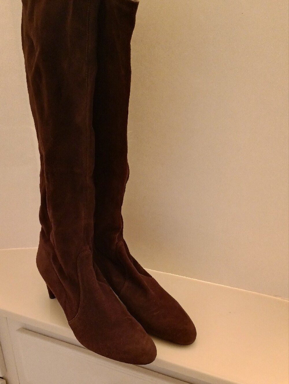 Stuart Weitzman Rich Chocolate Brown Suede Tall Boots GORGEOUS - Picture 16 of 16